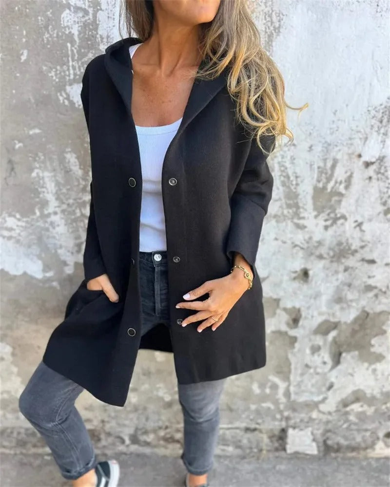 Bequemer Kapuzenpullover Frauen Cardigan - IdealeKleiden