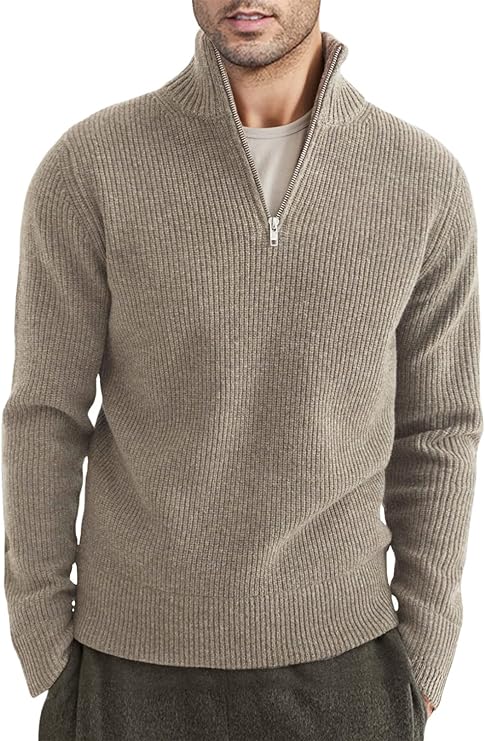 Moderner Herren Pullover Reißverschluss Design
