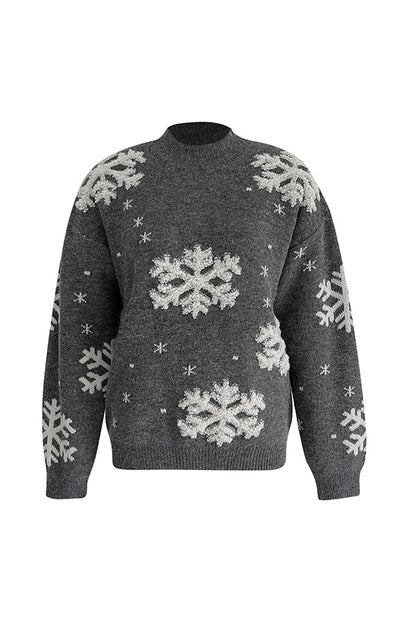 Weihnachtspullover Rollkragen Festlich Strick