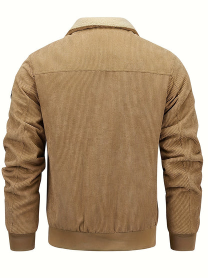 Robuste Winterjacke Cord Fleece Isolierung - IdealeKleiden