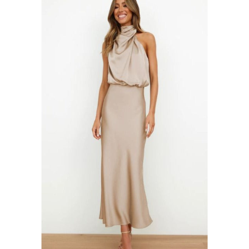 Elegantes Damen-Abendkleid mit Neckholder-Ausschnitt
