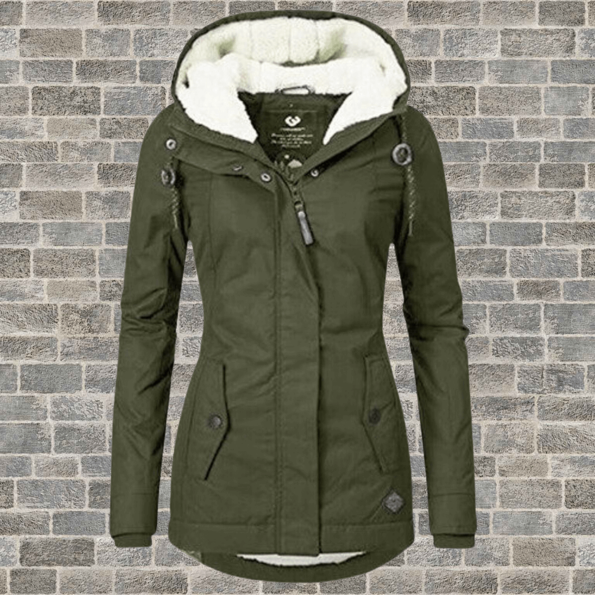Damen Winterparka Lang Luxus Pelzfüllung