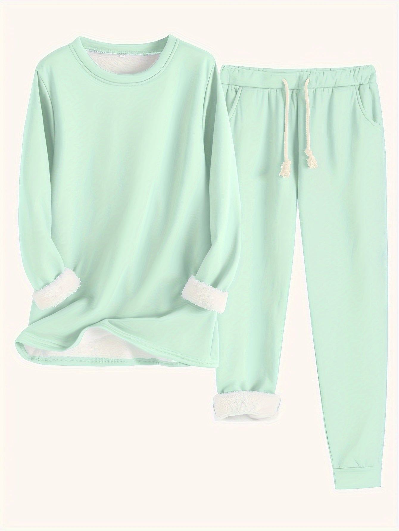 Damen Bequemes Winter-Pyjama-Set