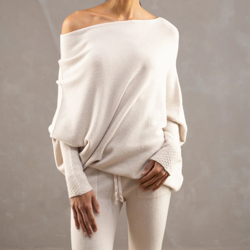 Weiches Oversized Kleid | Großzügiger Strickpullover mit V-Ausschnitt - IdealeKleiden