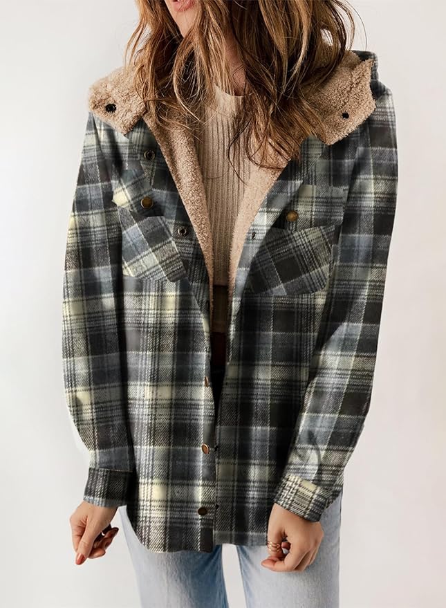 Kariertes Herrenhemd Flanelljacke Winter