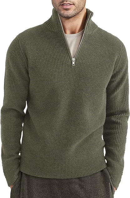 Moderner Herren Pullover Reißverschluss Design - IdealeKleiden