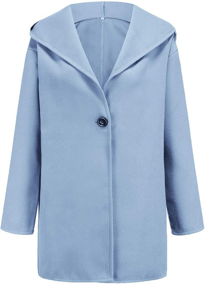 Damen Wintermantel Langschwarz - Eleganter Trenchcoat für Frauen