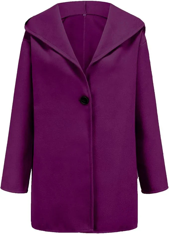 Damen Wintermantel Langschwarz - Eleganter Trenchcoat für Frauen - IdealeKleiden