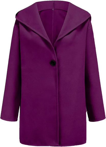 Damen Wintermantel Langschwarz - Eleganter Trenchcoat für Frauen - IdealeKleiden