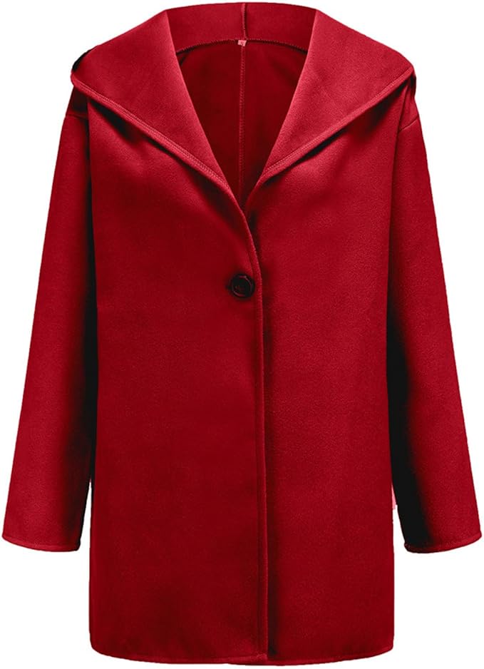 Damen Wintermantel Langschwarz - Eleganter Trenchcoat für Frauen