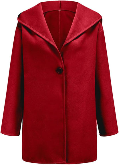 Damen Wintermantel Langschwarz - Eleganter Trenchcoat für Frauen