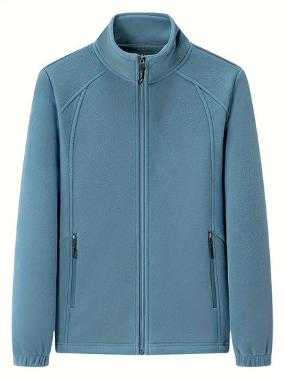 Damen Fleecejacke Warm Stehkragen Langärmlig