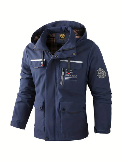 Herren Regenjacke Leicht Wasserdicht Winter
