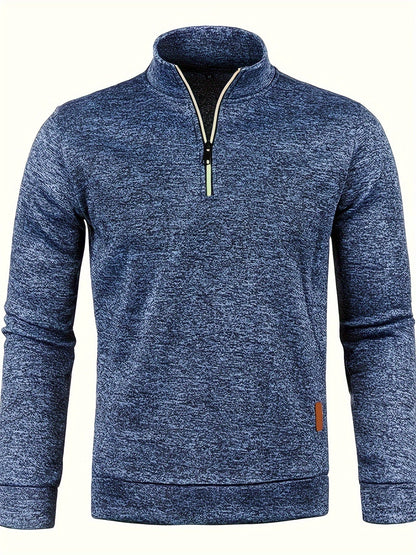 Herren Pullover Warm Reißverschluss Winter