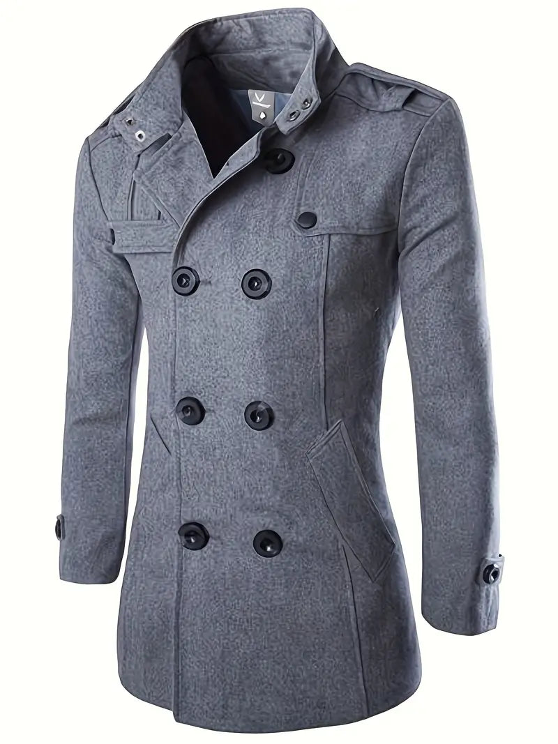 Lässiger Winter-Trenchcoat Modern Schnitt - IdealeKleiden