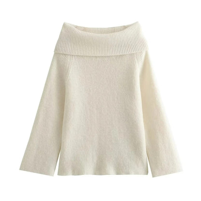 Weiche Off-Shoulder Strickpullover Damen