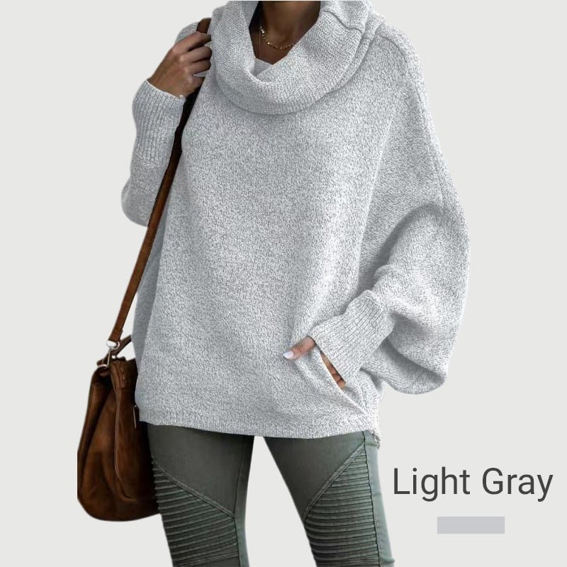 Gemütlicher Pullover Batwing Schnitt mit Taschen