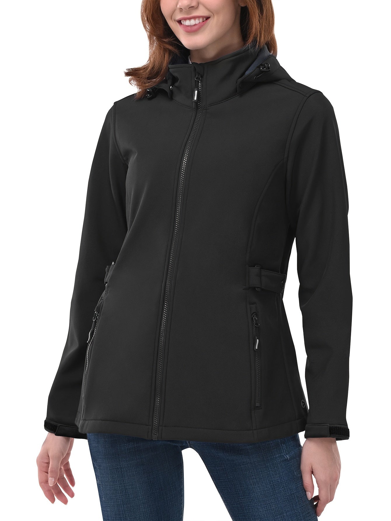 Damen Softshell Jacke Winddicht Wasserabweisend - IdealeKleiden