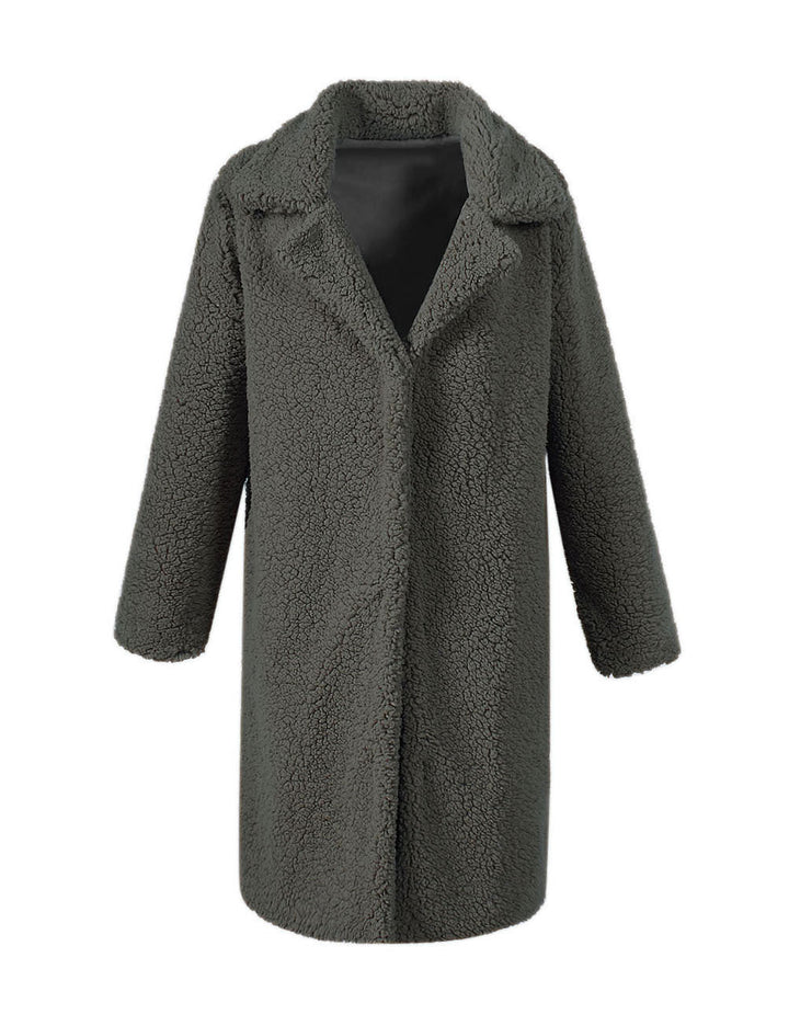 Weicher Damen Teddy-Parka Mantel