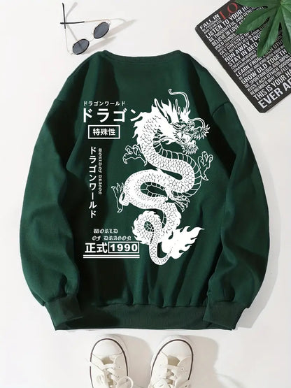 Herren Kapuzenpullover Japanischer Stil