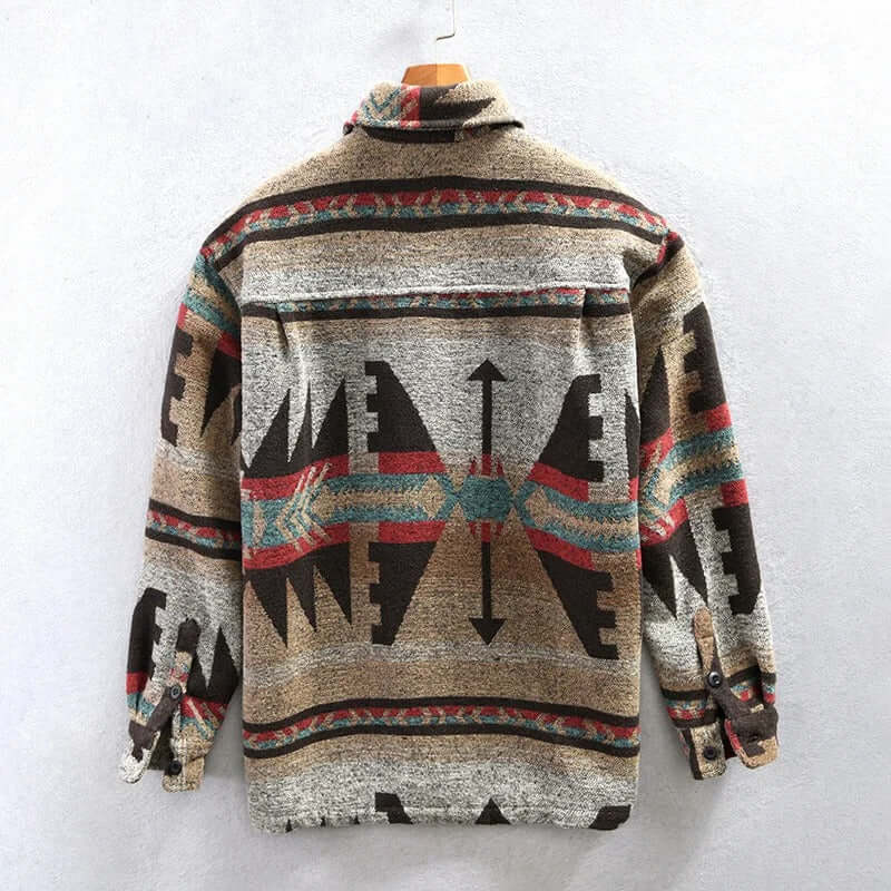 Stylische Aztec-Shirtjacke Südwestlich Chic - IdealeKleiden