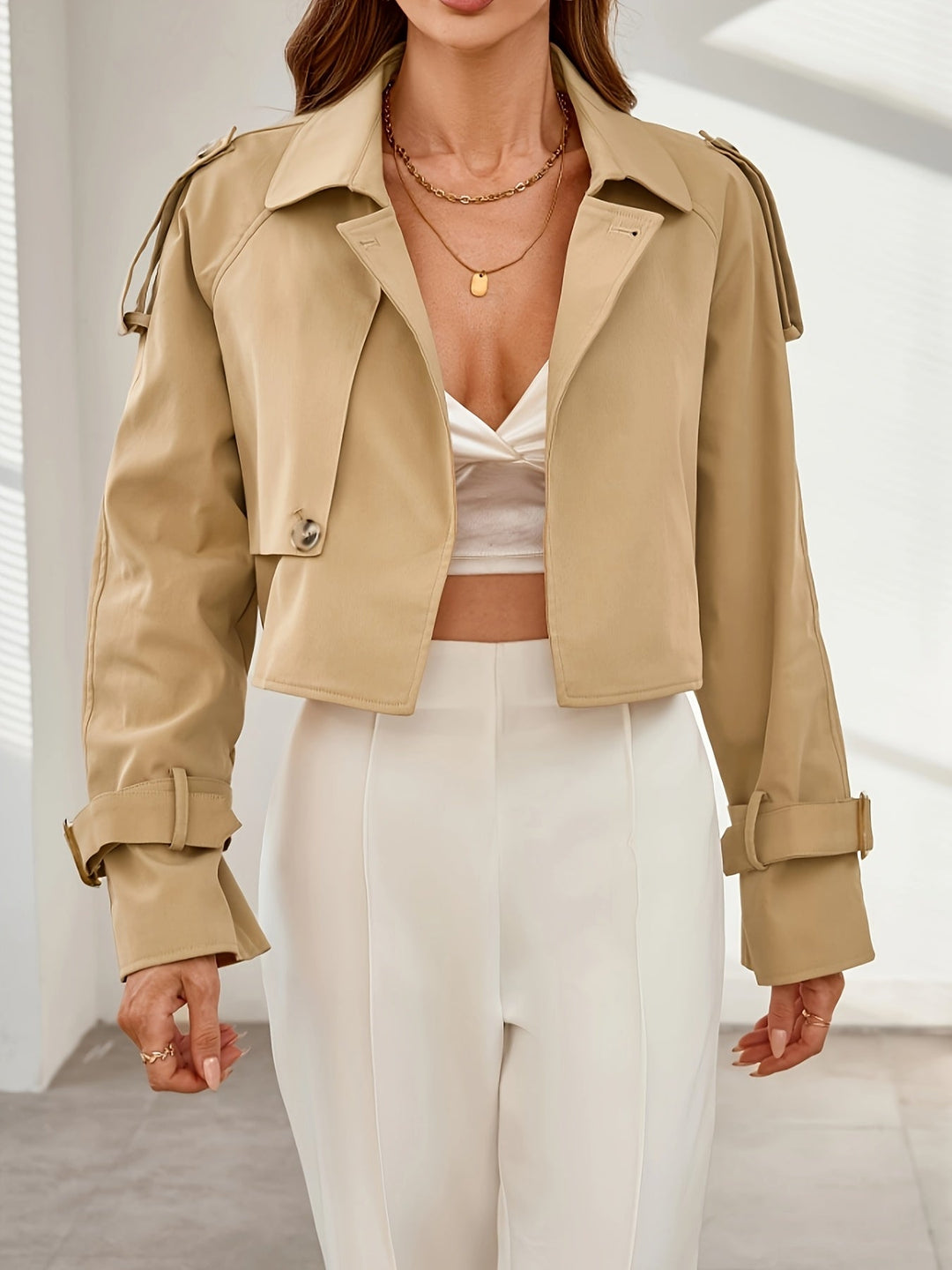 Stylischer Khaki Trenchcoat Damen - Elegant &amp; Bequem