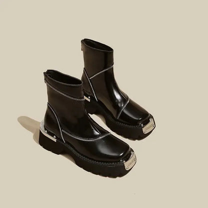 Warme Winterstiefel Dicksohle Wasserdicht - IdealeKleiden