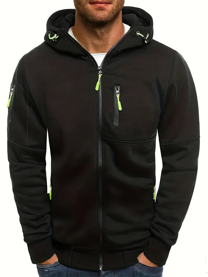 Sportlicher Kapuzenpullover Reißverschluss Funcition