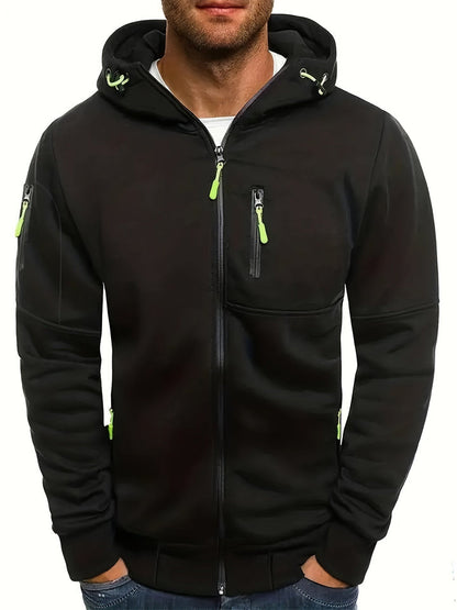 Sportlicher Kapuzenpullover Reißverschluss Funcition