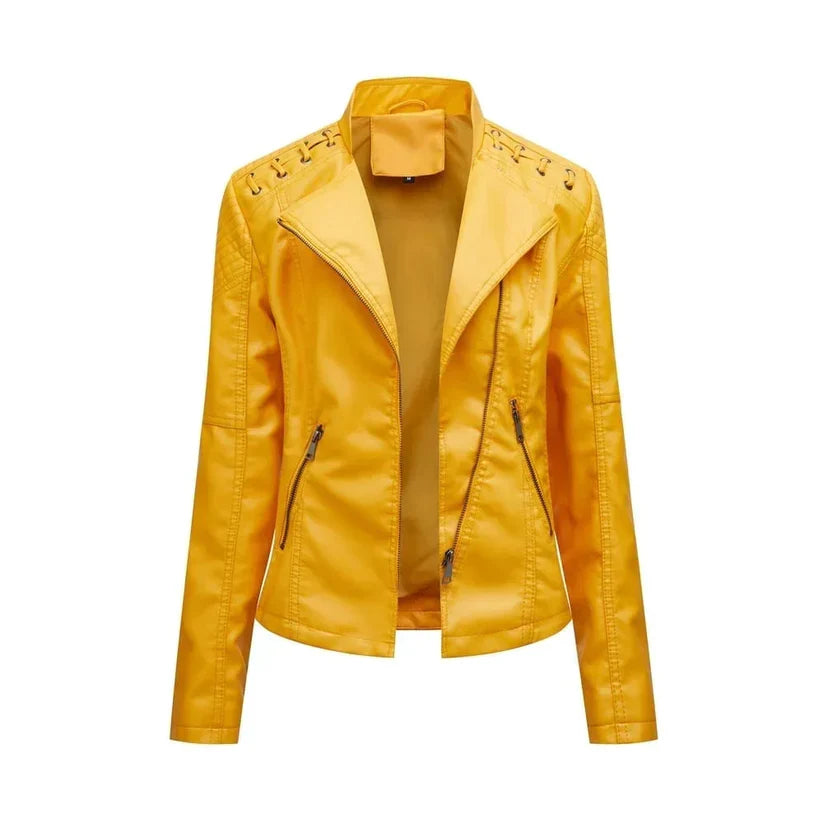 Frauen Lederjacke Frühling Modern Style