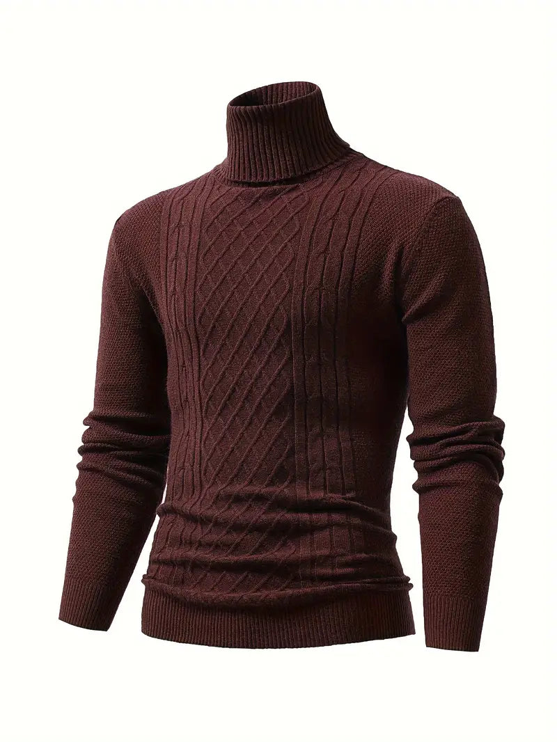 Lässiger Rollkragenpullover Herren Casual