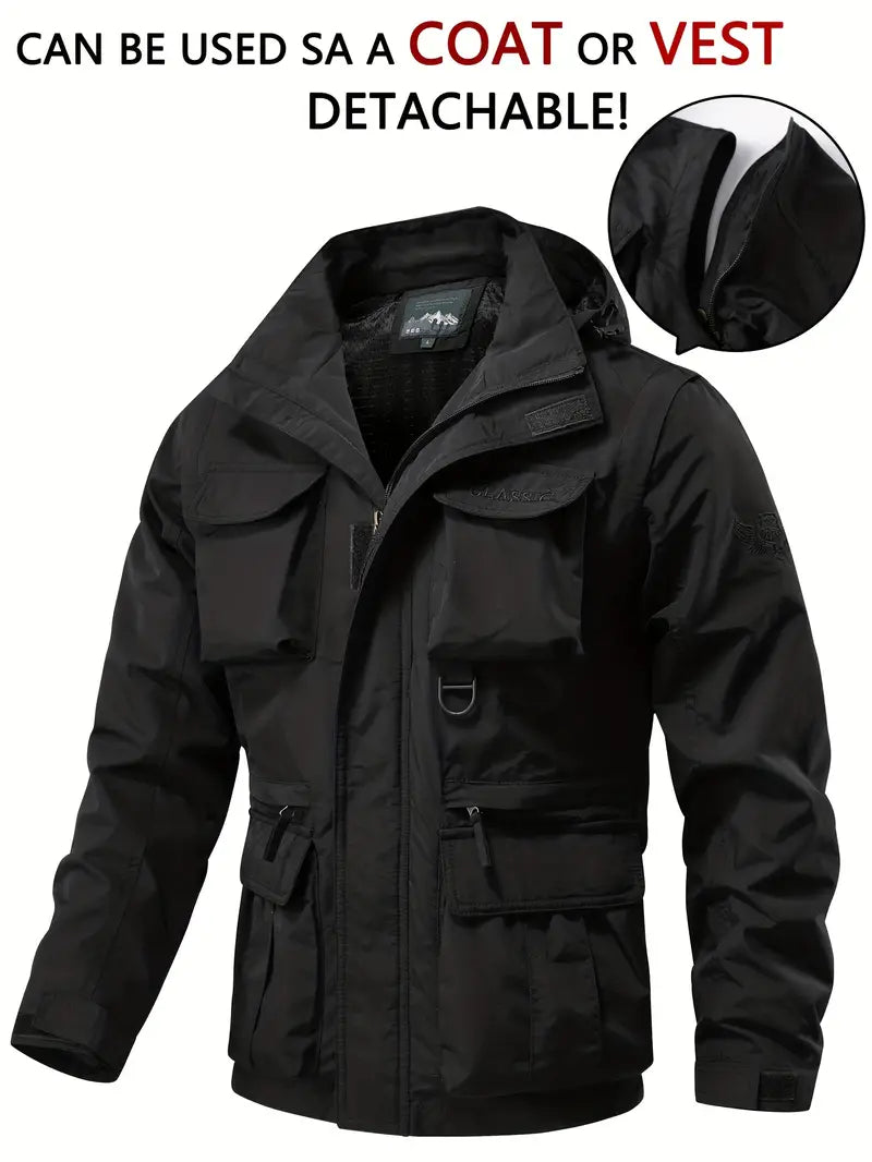 Herren Windbreaker Warm Kapuze