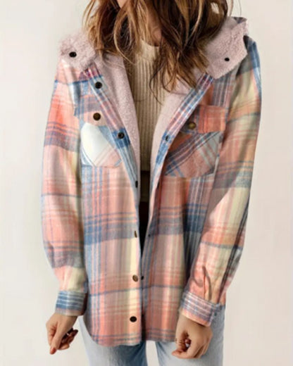 Karierte Sportjacke Herren Kapuze