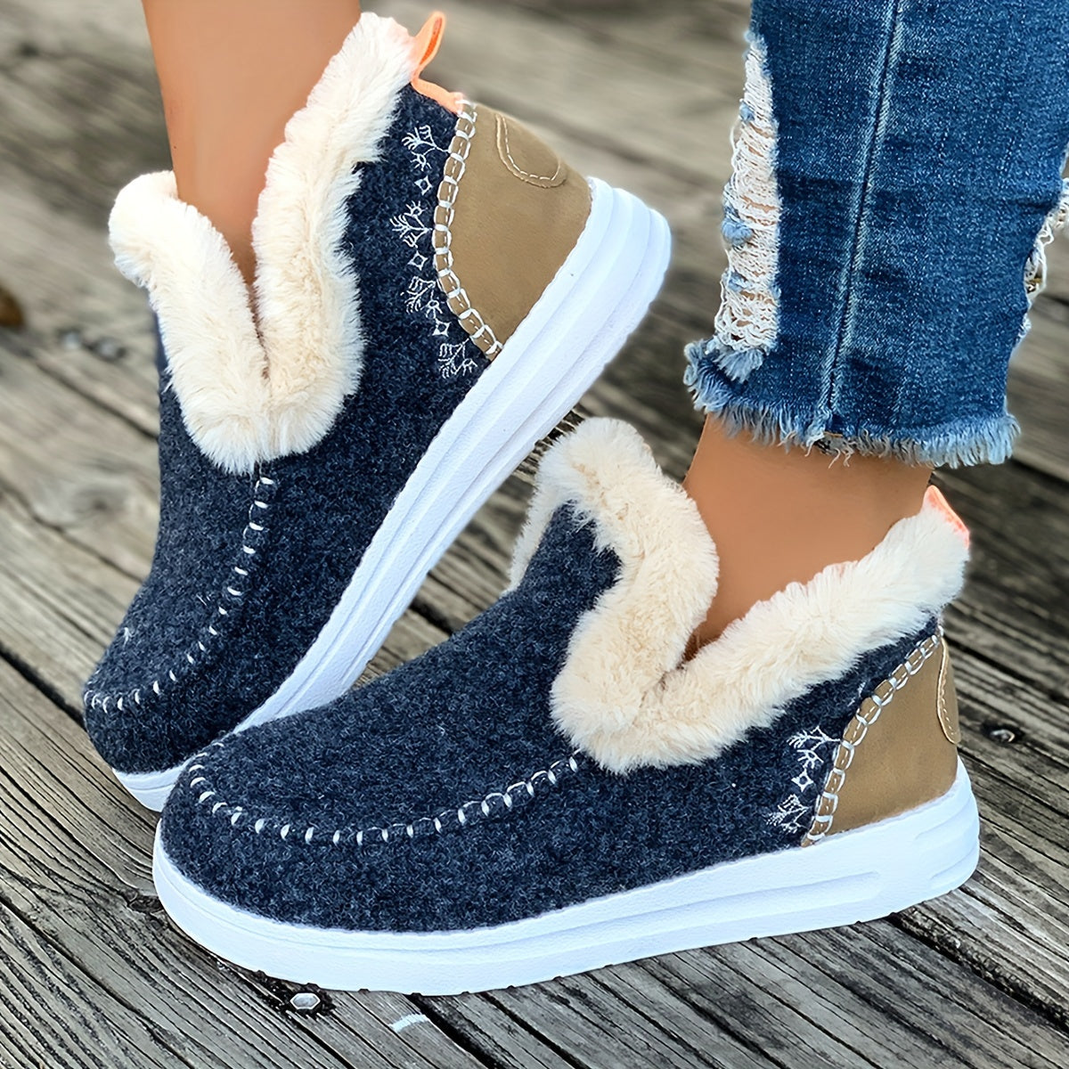 Damenschuhe Warmfleece Rutschfest