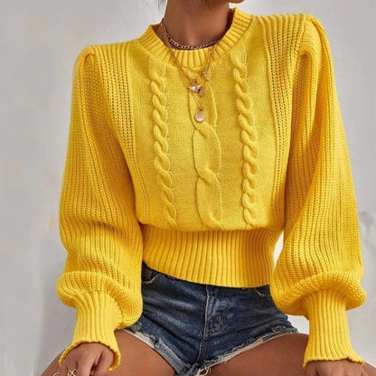 Stylischer Strickpullover Weich Kettendesign