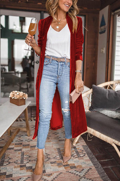 Stylische Damen Kimono Jacke aus Wildleder