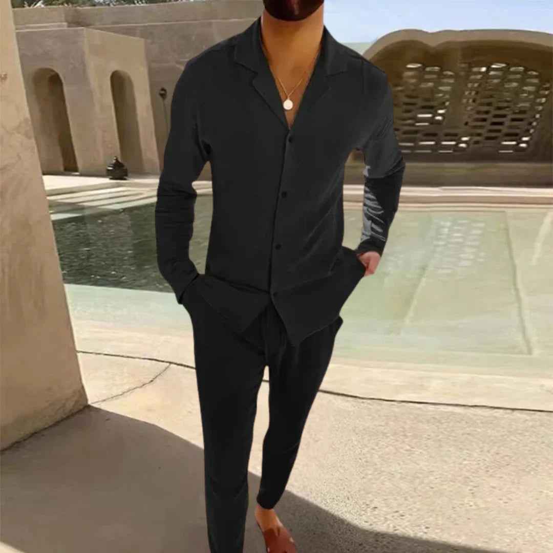 Elegantes Leinenhemd Herren Klassik Style