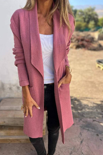 Modische Cardiganjacke Mittellang Damen