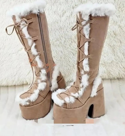 Winterstiefel Frauen Schnee Plattform Boots