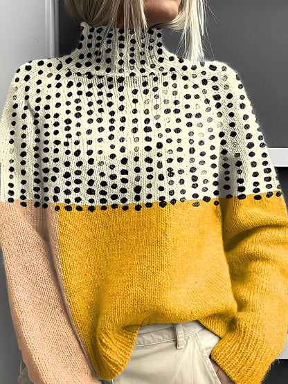 Stylische Damen Pullover Rollkragen Modern Design