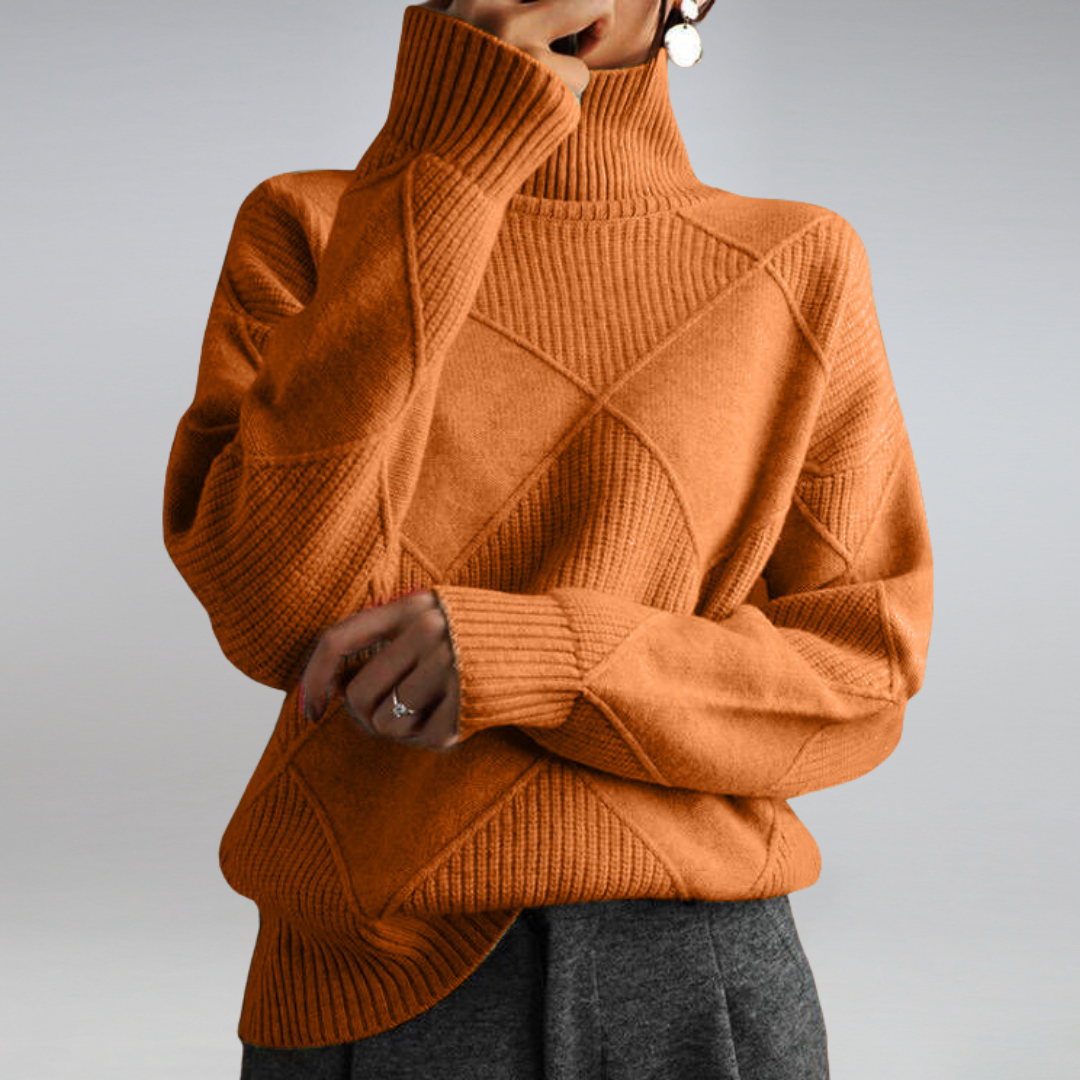 Stylische Rollkragenpullover Damen Elegant