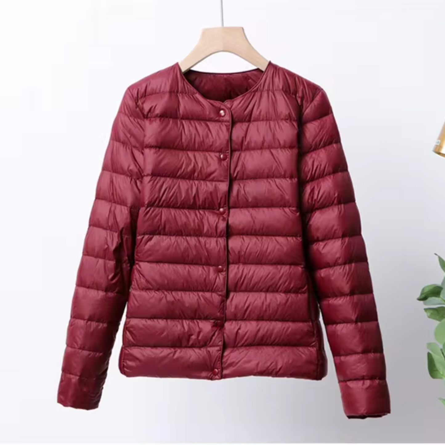 Leichte Damenjacke | Wasserdichte Pufferjacke Ohne Kragen