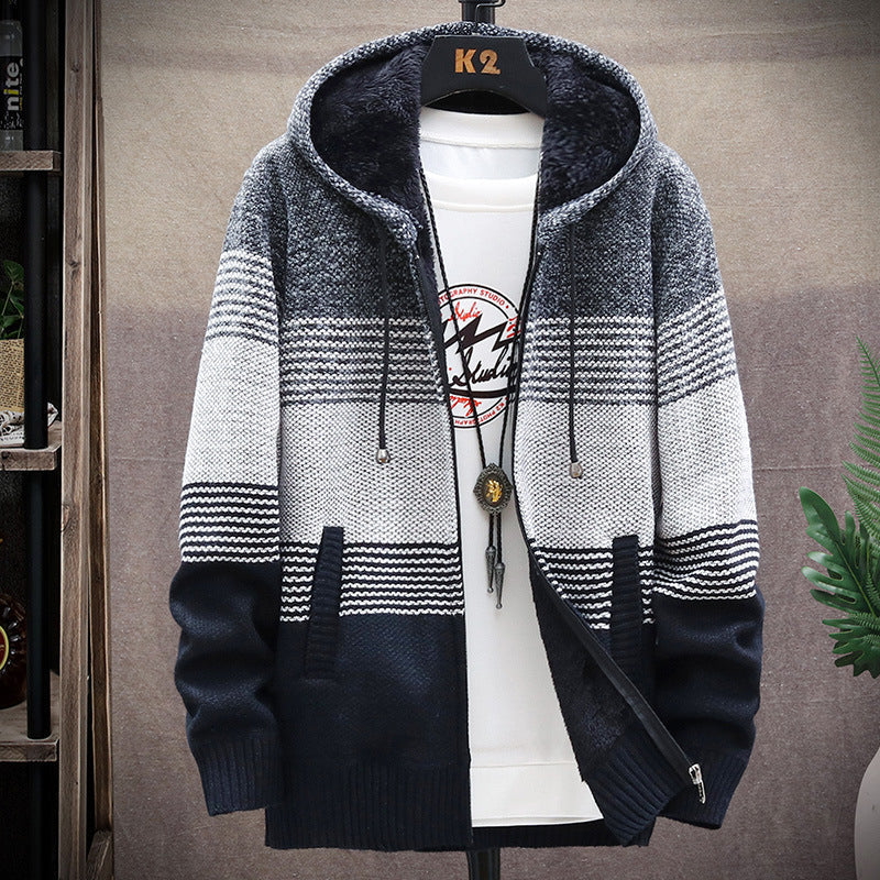 Männer Parka Jacke Kapuzenparka Elegant