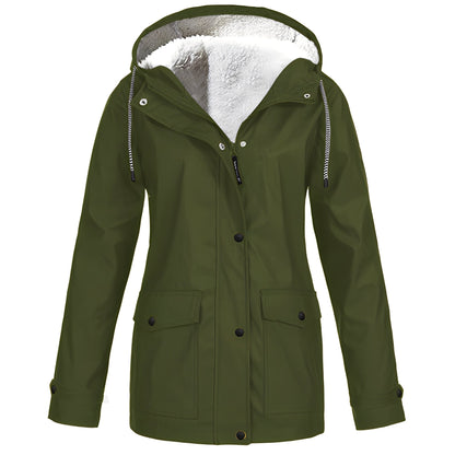 Wasserdichte Damenjacke Fleece Isoliert