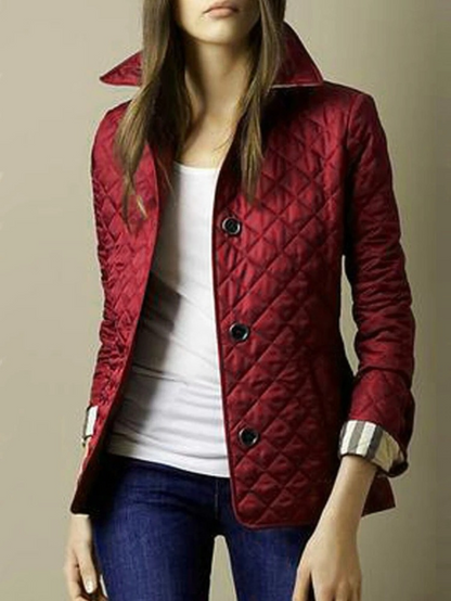 Modische Steppjacke mit Umschlagkragen