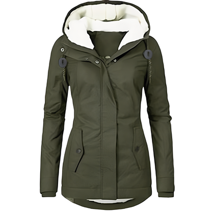 Wasserfeste Damen-Regenhose Kapuzen-Samthose