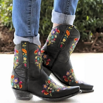 Wetterfeste Cowgirl-Stiefel im Retro-Look
