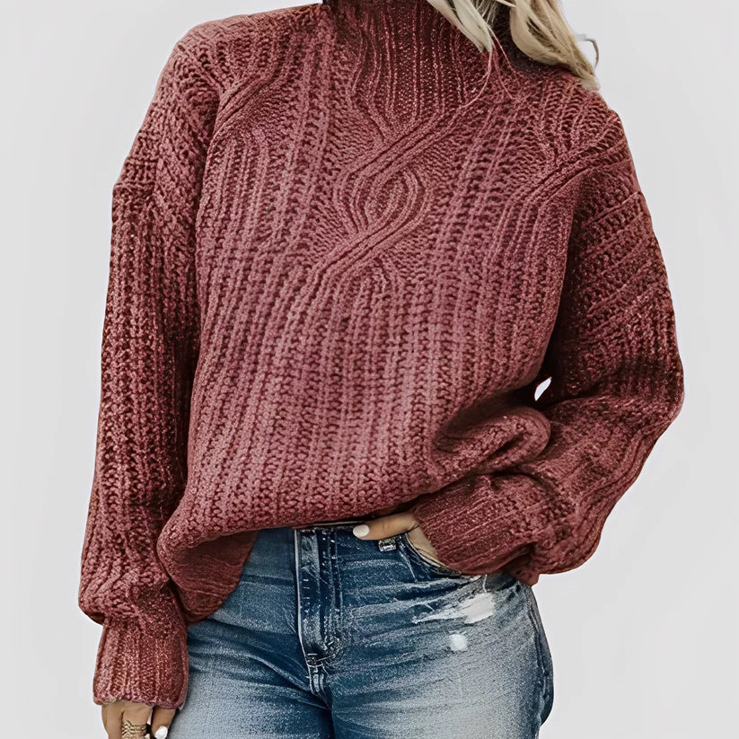Stylischer Damen Strickpullover Warm