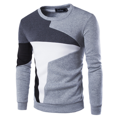 Herren Pullover Farbblock Rundhals Modern