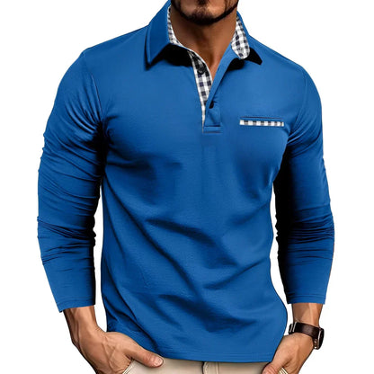 Herren Poloshirt Langarm Freizeitstyle - IdealeKleiden